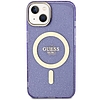 Guess Glitter Gold MagSafe tok iPhone 14-hez - lila