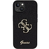 Guess Glitter Script Big 4G tok iPhone 15-höz - fekete