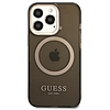 Guess Gold Outline áttetsző MagSafe tok iPhone 13 Pro / iPhone 13 telefonokhoz - fekete