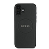 Guess Graained Gold Ring MagSafe tok iPhone 16 Plus-hoz - fekete