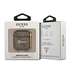 Guess GUA24GSMW AirPods borító barna/barna 4G Script Metal Collection