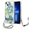 Guess GUHCP13MHFLSN iPhone 13 6.1" zöld/zöld keménytokos virágszíj