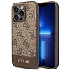 Guess GUHCP14LG4GLBR iPhone 14 Pro 6,1" barna/barna kemény tok, 4G Stripe Collection