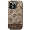 Guess GUHCP14LG4GLBR iPhone 14 Pro 6,1" barna/barna kemény tok, 4G Stripe Collection