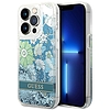 Guess GUHCP14LLFLSN iPhone 14 Pro 6.1" zöld/zöld keményházas, Flower Liquid Glitter