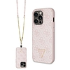 Guess GUHCP14LP4TDSCPP tok iPhone 14 Pro telefonhoz - rózsaszín Crossbody 4G fém logo