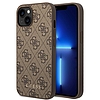 Guess GUHCP14MG4GFBR iPhone 14 Plus 6,7" barna/barna kemény tok, 4G fém arany logó