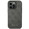 Guess GUHCP14XG4GFGR iPhone 14 Pro Max 6,7" szary/szürke kemény tok, 4G fém arany logó