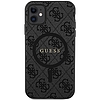 Guess GUHMN61G4GFRK iPhone 11 6,1" / Xr fekete/fekete keménytok 4G Collection bőr fém logó MagSafe