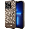 Guess GUHMP14LHGCFSEW iPhone 14 Pro 6.1" barna/barna kemény tok GCube Stripes MagSafe