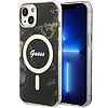 Guess GUHMP14SHTMRSK iPhone 14 6.1" fekete/fekete keménytok Golden Marble MagSafe