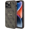 Guess GUHMP15LG4GFRW iPhone 15 Pro 6,1" barna/barna keménytokos 4G Collection bőr fém logó MagSafe