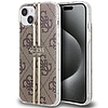 Guess IML 4G Gold Stripe tok iPhone 15 Plus / 14 Plus telefonhoz - barna