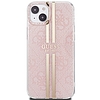 Guess IML 4G Gold Stripe tok iPhone 15 Plus / 14 Plus telefonhoz - rózsaszín