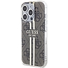 Guess IML 4G Gold Stripe tok iPhone 15 Pro-hoz - barna