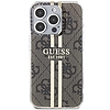 Guess IML 4G Gold Stripe tok iPhone 15 Pro-hoz - barna