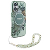 Guess IML Flowers Pearl Strap MagSafe tok iPhone 16 Plus készülékhez - zöld