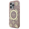 Guess IML Peony 4G háttérrel MagSafe tok iPhone 16 Pro készülékhez - rózsaszín