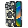 Guess IML Peony 4G háttérrel MagSafe tok iPhone 16 Pro Max készülékhez - fekete