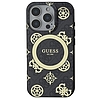 Guess IML Peony 4G háttérrel MagSafe tok iPhone 16 Pro Max készülékhez - fekete