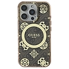 Guess IML Peony 4G háttérrel MagSafe tok iPhone 16 Pro Max telefonhoz - barna