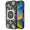 Guess IML Peony On 4G Background MagSafe tok iPhone 16-hoz - fekete