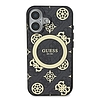 Guess IML Peony On 4G Background MagSafe tok iPhone 16-hoz - fekete