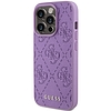 Guess Leather 4G pecsétes tok iPhone 15 Pro-hoz - lila