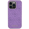 Guess Leather 4G pecsétes tok iPhone 15 Pro-hoz - lila