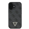 Guess Leather 4G Triangle Strass MagSafe tok iPhone 16 Plus készülékhez - fekete