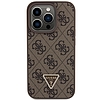 Guess Leather 4G Triangle Strass tok iPhone 15 Pro Max telefonhoz - barna