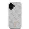 Guess Leather Metal Logo Strass Crossbody tok iPhone 16-hoz - rózsaszín