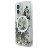 Guess Liquid Glitter Flower MagSafe iPhone 16 tok - bézs