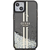 Guess Liquid Glitter Gold Stripes tok iPhone 15 Plus / 14 Plus telefonhoz - fekete