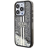 Guess Liquid Glitter Gold Stripes tok iPhone 15 Pro-hoz - fekete