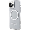 Guess Metal Outline Magsafe tok iPhone 12 / iPhone 12 Pro telefonhoz - ezüst