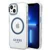 Guess Metal Outline MagSafe tok iPhone 14 Plus-hoz - kék