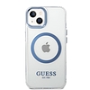 Guess Metal Outline MagSafe tok iPhone 14 Plus-hoz - kék