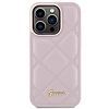 Guess Quilted Metal Logo tok iPhone 15 Pro-hoz - rózsaszín