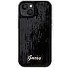 Guess Sequin Script Fém tok iPhone 14 / 15 / 13-hoz - fekete