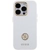 Guess Silicone Logo Strass 4G tok iPhone 15 Pro Max telefonhoz - fehér