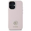 Guess Silicone Logo Strass 4G tok iPhone 16-hoz - világos rózsaszín