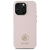 Guess Silicone Logo Strass 4G tok iPhone 16 Pro-hoz - világos rózsaszín