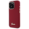 Guess Silicone Script fém logó iPhone 16 Pro Max tok - rózsaszín