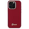 Guess Silicone Script fém logó iPhone 16 Pro Max tok - rózsaszín