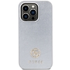 Guess Strass Metal Logo tok iPhone 15 Pro-hoz - ezüst