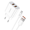 Gyorstöltő Foneng 2x USB EU45 + USB Micro kábel (EU45 Micro)