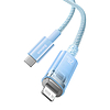 Gyorstöltő kábel Baseus USB-C a Lightning Explorer sorozathoz 1 m, 20 W, kék (CATS010203)