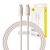 Gyorstöltő kábel Baseus USB-C - USB-C Habitat Series 1m 100W rózsaszín (P10360202421-00)