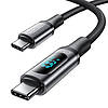 Gyorstöltő kábel Rocoren Digital USB-C - USB-C, PD, 1 m szürke (RCXCTT1-RJ0G)